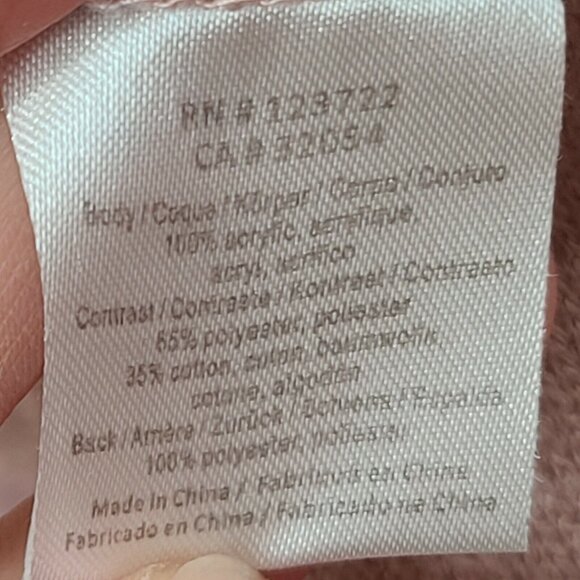 One September Sweater Top Womens Medium Mauve Pink Lace Pleated Long Sleeve - Picture 5 of 12